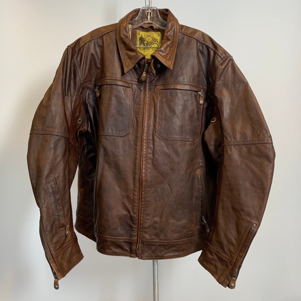 Timeless Cognac Leather Moto Jacket